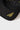 Yellow Arte Suave script embroidery on the black faux suede undervisor of the Gracie Barra cap.