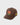 Brown Gracie Barra Arte Suave cap, front angle, with the red and green grappling patch and yellow Inspired by Jiu-Jitsu embroidery on the side panel.