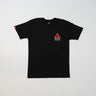 Black Arte Suave V2 kids’ T-shirt by Gracie Barra, featuring a red and white Legacy G chest logo with “Brazilian Jiu-Jitsu” text, displayed on a light gray background.