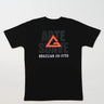 Back view of Arte Suave V2 men’s black T-shirt with large red Legacy G logo, “ARTE SUAVE” text in dark gray, and “BRAZILIAN JIU-JITSU” text in white, displayed on a light gray background.