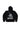 Arte Suave V3 Kids Hoodie in black, back flat lay. Full-back print: white 'Arte Suave' script, gray tonal figure mid-motion, white 'Gracie Barra' wordmark.