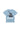 Arte Suave V3 Kids Tee in light blue, back flat lay. Full-back print: white 'Arte Suave' script, black tonal figure, white 'Gracie Barra' wordmark.