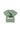 Arte Suave V3 Kids Tee in green, back flat lay. Full-back print: white 'Arte Suave' script, black tonal figure mid-motion, white 'Gracie Barra' wordmark.
