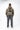 Arte Suave V3 Mens Hoodie in olive, back view. Full-back print: cream 'Arte Suave' script, black tonal figure mid-motion, cream 'Gracie Barra' wordmark.