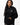 Arte Suave V3 Womens Hoodie in black, front full-length on model worn with jeans and sneakers, silver Legacy G logo and white 'Arte Suave' chest script.