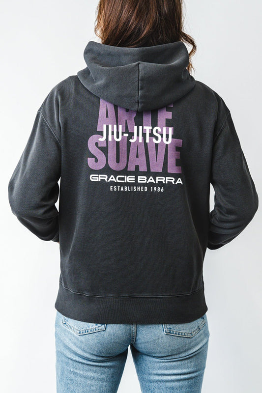 Arte Suave Womens Zip Hoodie - Black