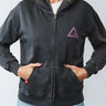 Arte Suave Womens Zip Hoodie - Black