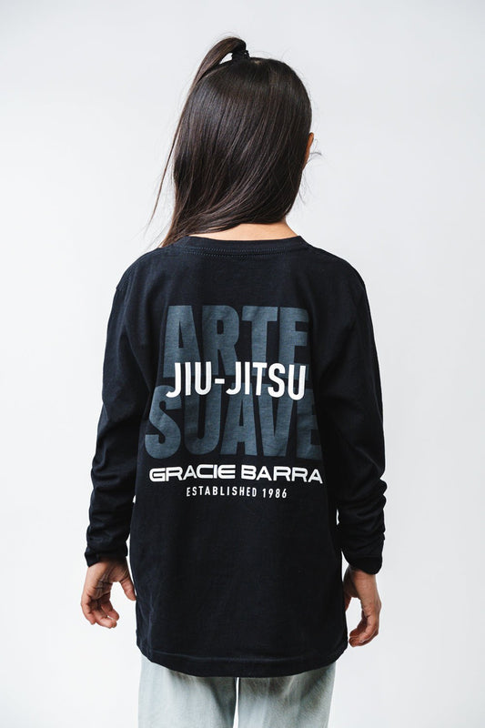 Arte Suave Youth Long Sleeve Tee - Black