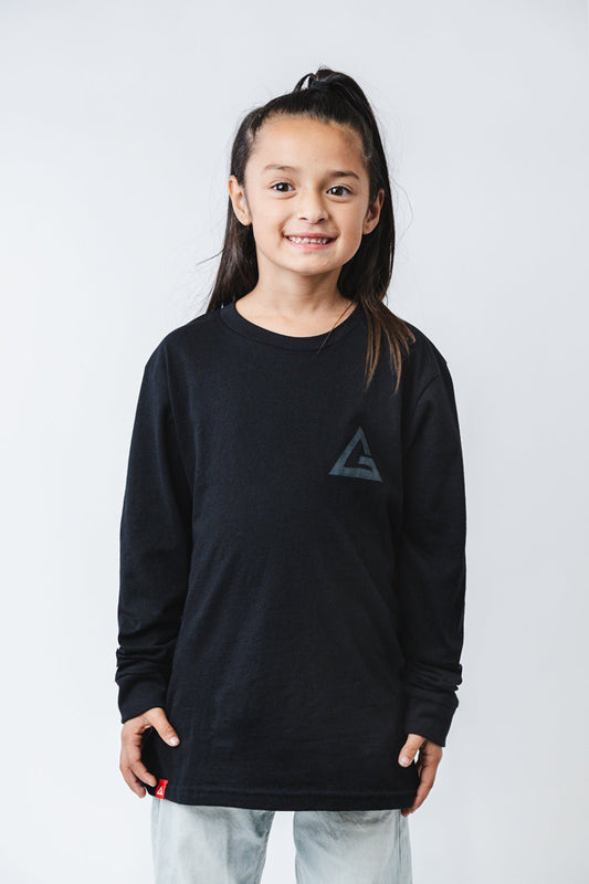 Arte Suave Youth Long Sleeve Tee - Black