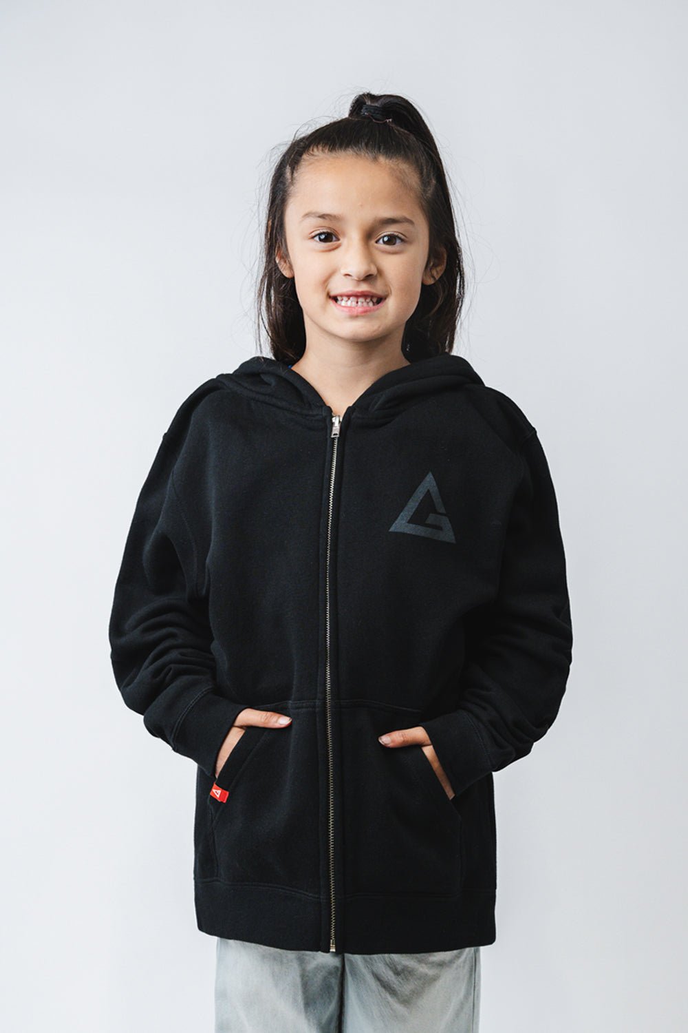 Arte Suave Youth Zip Hoodie - Black