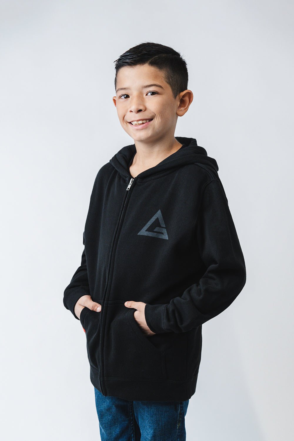 Arte Suave Youth Zip Hoodie - Black