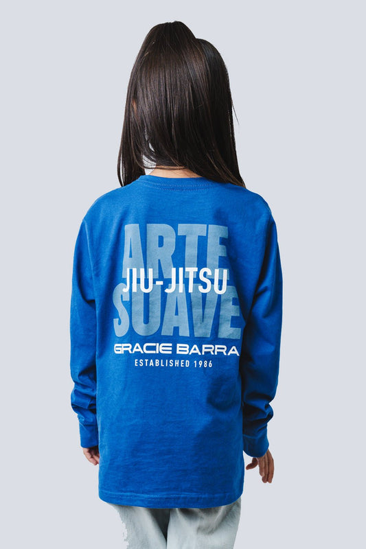 Arte Suave Youth Long Sleeve Tee - Blue