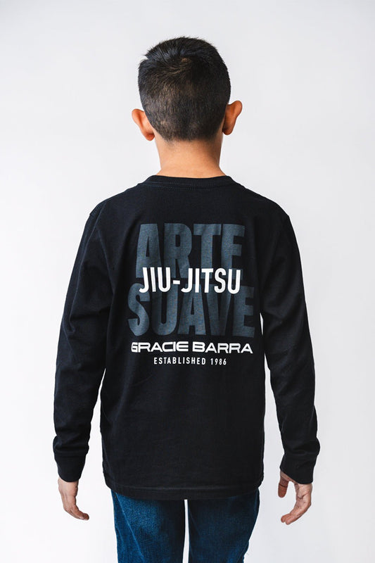 Arte Suave Youth Long Sleeve Tee - Black