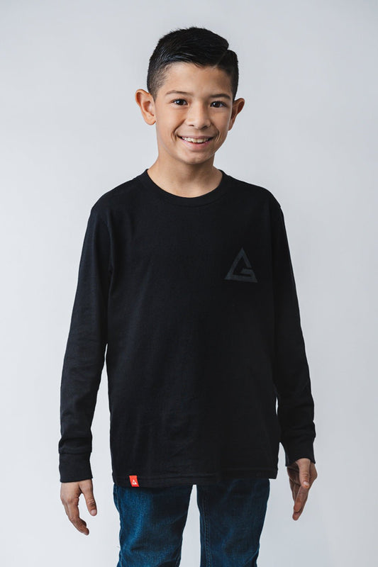 Arte Suave Youth Long Sleeve Tee - Black