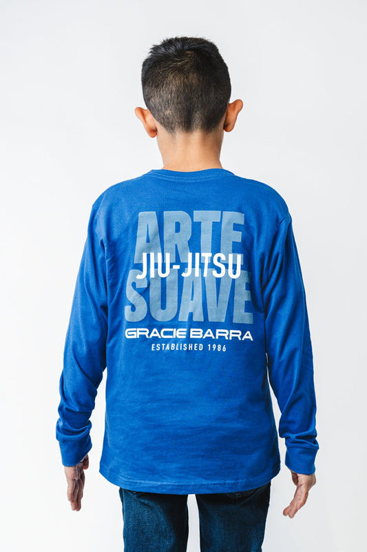 Arte Suave Youth Long Sleeve Tee - Blue