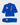 Kids blue AtletaGB V5 CompLite Kimono layflat front with red Barra shield chest patch, Gracie Barra lapel patch and Competition print on the skirt.