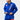 Three-quarter front view of the blue AtletaGB V5 CompLite Kimono showing the Barra Shield, navy lapel patch, and GB sleeve embroidery.