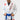 Three-quarter front view of the white AtletaGB V5 CompLite Kimono showing the Barra Shield and red-bordered Gracie Barra lapel patch.