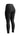 Black Balance Leggings, back three-quarter view, high-rise waistband with white "JIU-JITSU" wordmark printed across the back.