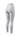 Gray Balance Leggings, back three-quarter view, high-rise waistband with tonal white "JIU-JITSU" wordmark printed across the back.