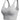Gray Balance Sports Bra, front three-quarter view, scoop neckline, with a tonal white Legacy G logo centered on the chest.