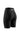 Black Balance Women's Biker Short, back three-quarter view, high-rise waistband with white "JIU-JITSU" wordmark across the back.
