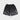 Black Gracie Barra Barra Da Tijuca Hybrid Shorts, front view with elastic waistband, gray gradient pattern, and Gracie Barra and Jiu-Jitsu leg prints