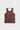 Maroon Gracie Barra Barra Da Tijuca Terra Mar tank top with a yellow Gracie Barra logo on the center chest, front flat lay.