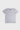 Back of the gray Gracie Barra Terra Mar tee, flat lay with a slate teal ESTD 1986 box graphic below the collar and a black Gracie Barra hem tag.