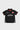 Black Barra Origins kids soccer jersey with the stacked Gracie Barra wordmark, Red Shield patch, and Brazilian Jiu-Jitsu chest print, front view.