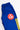Close-up of the blue Brasileiro Youth Kimono pants. Red Barra Shield patch reading "Barra" beside yellow adidas three-stripes.