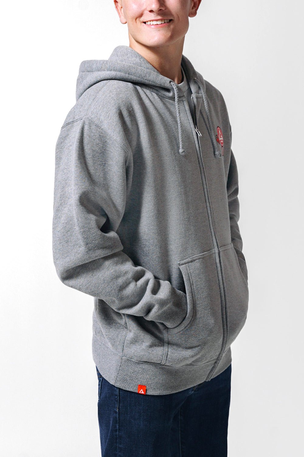 Barrinha Mens Zip Hoodie - Grey