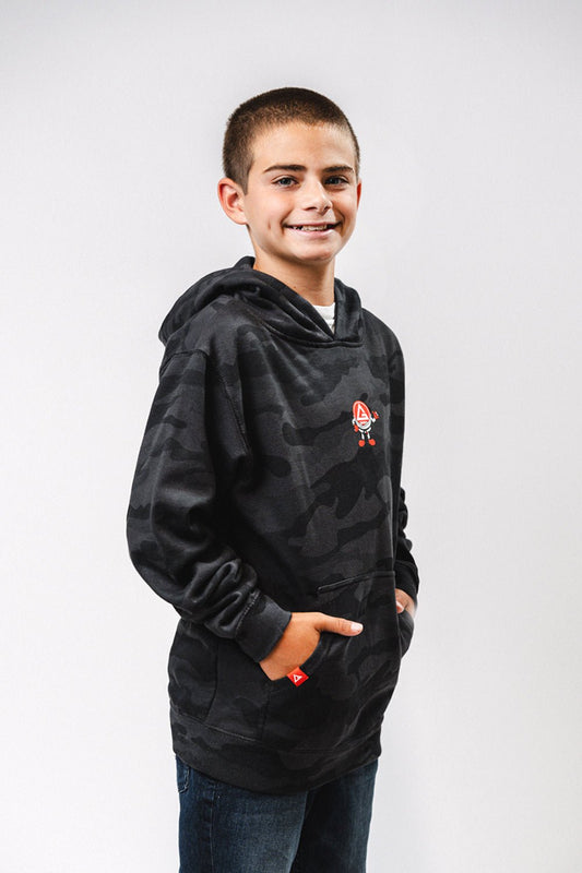 GB Barrinha Youth Hoodie - Black Camo