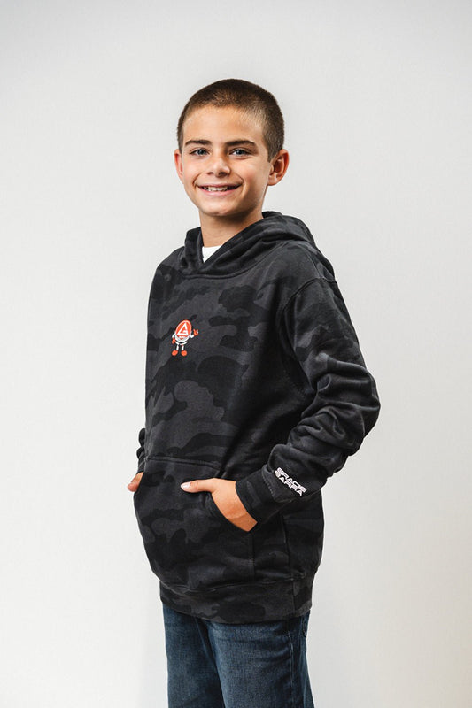 GB Barrinha Youth Hoodie - Black Camo