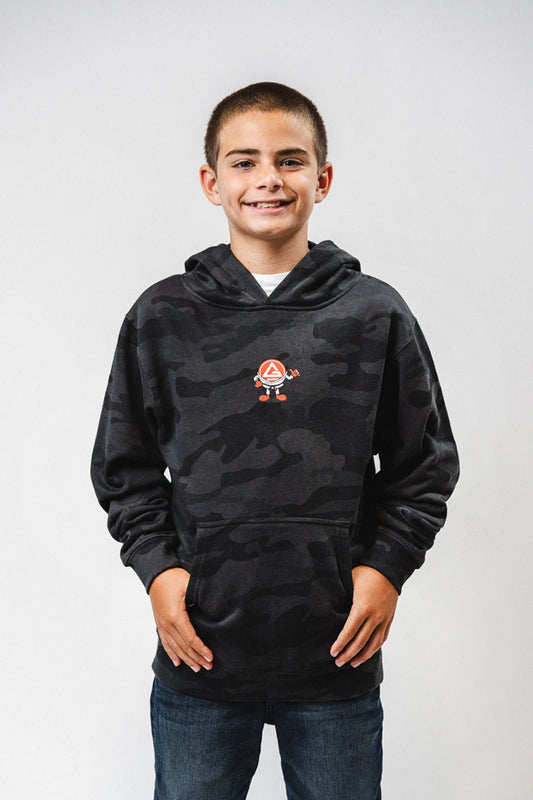 GB Barrinha Youth Hoodie - Black Camo