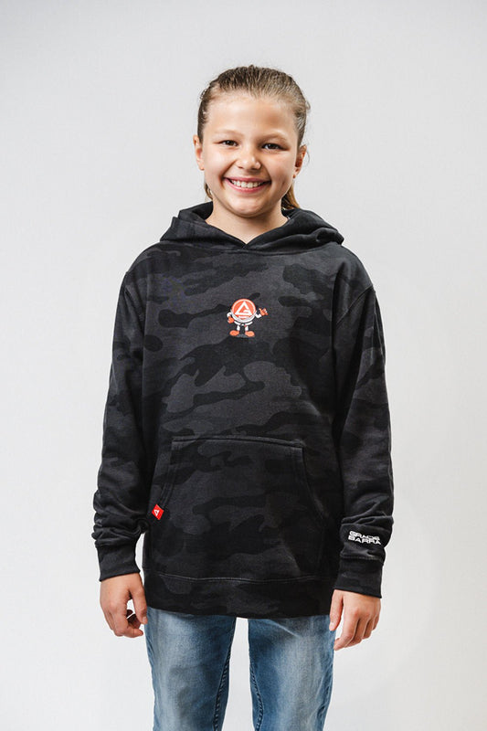 GB Barrinha Youth Hoodie - Black Camo