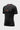 Kids black Gracie Barra Close Contact rashguard front view with red chest logo and raglan sleeves