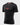 Black Gracie Barra Close Contact rashguard front view with red chest logo and raglan sleeve seams