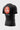 Back of the black Gracie Barra Close Contact rashguard with red Equipe logo and mesh side panel