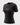 Womens black Gracie Barra Close Contact rashguard front view with red chest logo and tapered fit