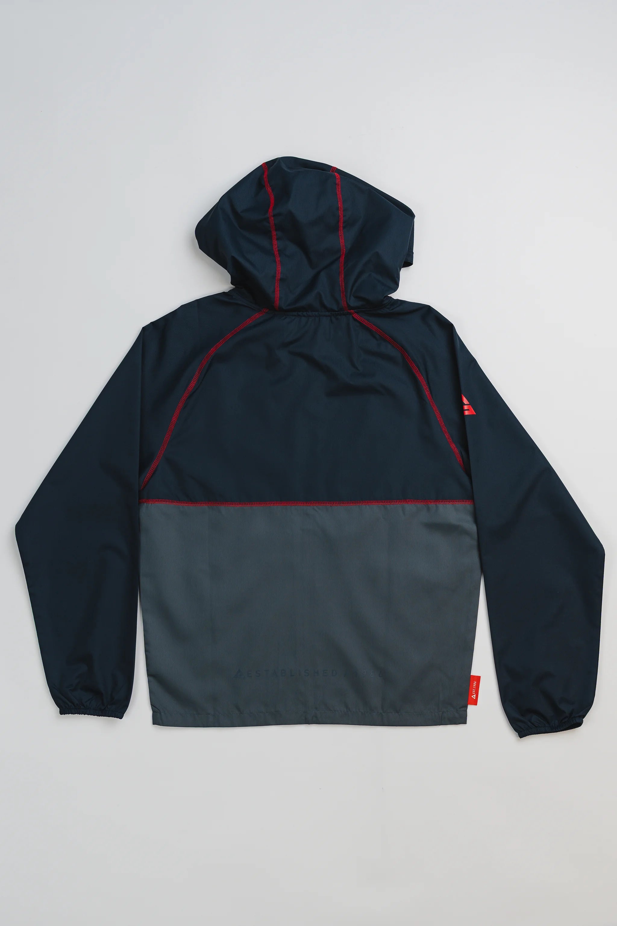 Colorblock Windbreaker Jacket - Grey/Black
