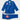 Blue Continuum Kimono by VG Jiu-Jitsu gi laid flat, jacket front with red Barra chest patch and GRACIE BARRA lapel embroidery, plus gi pants.