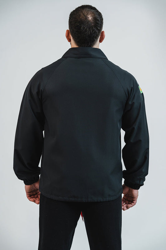 Equipe Button Down Windbreaker - Black