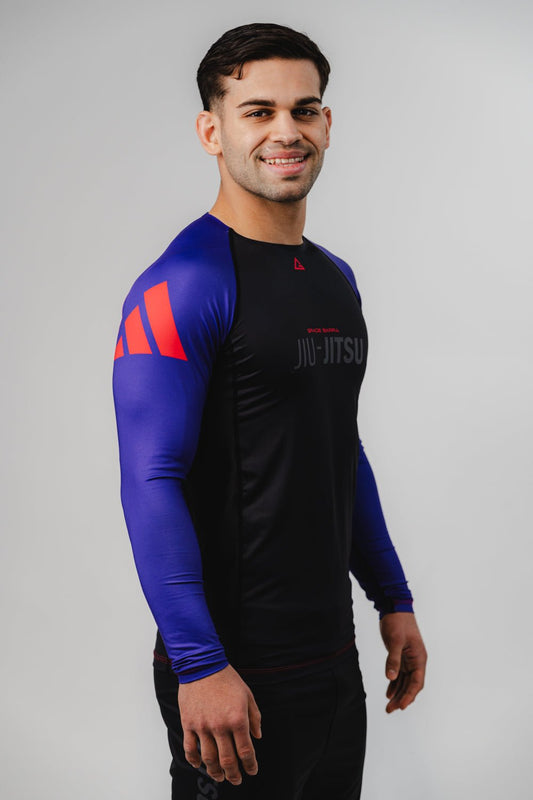 GB Performance L/S Ranked Rashguard by Adidas - Purple