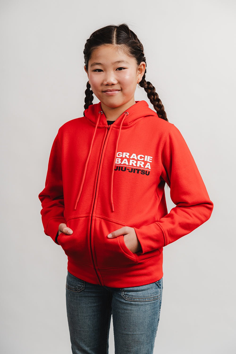 GB Comp Team Youth Zip Hoodie by Adidas - Red