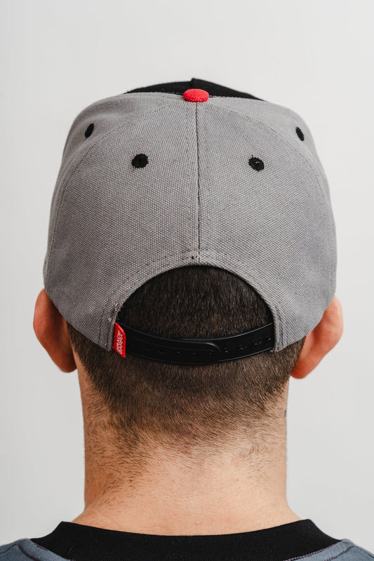 Colorblock Snapback Cap - Black