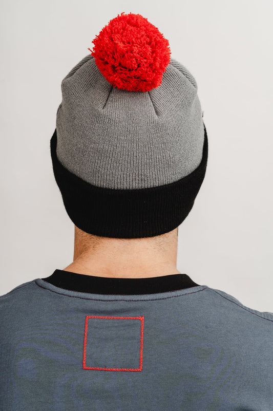 Colorblock Beanie - Grey