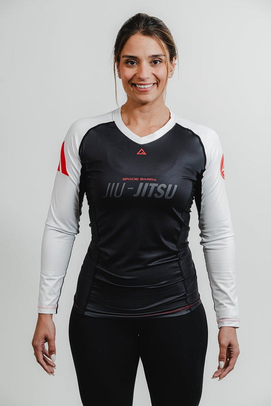 GB Performance L/S Womens Ranked Rashguard by Adidas - White