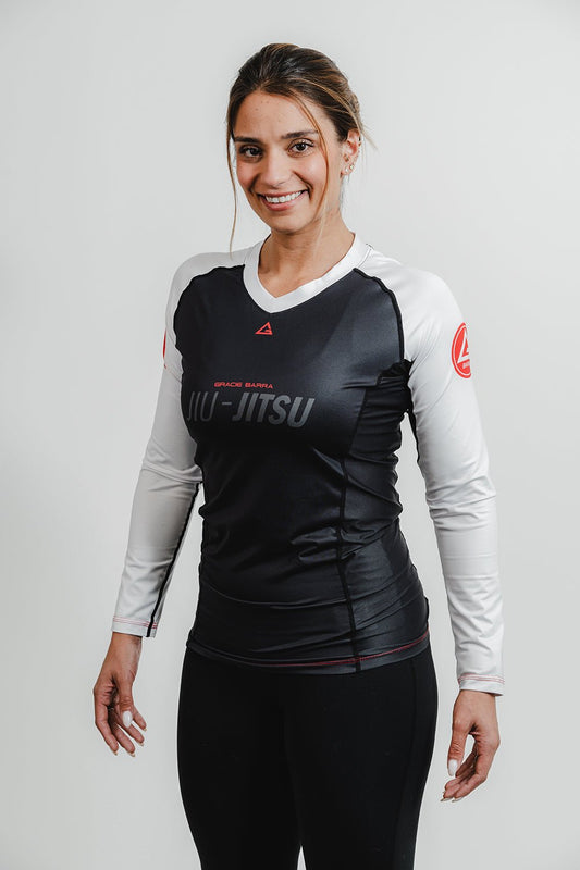 GB Performance L/S Womens Ranked Rashguard by Adidas - White