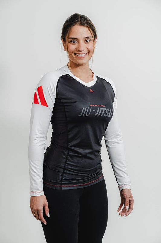 GB Performance L/S Womens Ranked Rashguard by Adidas - White